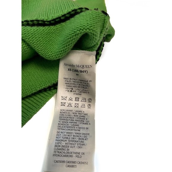 Alexander McQueen Halterneck Sweatshirt Green Sweater XS Top NEW - Picture 2 of 13
